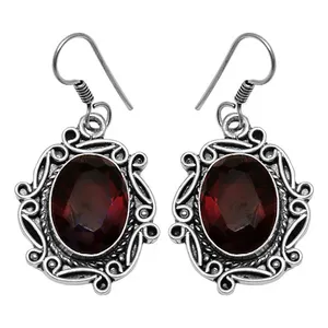 Boucles d'oreilles pendantes en argent 925 et grenat pour femme, plaqué or rose, bijoux en platine, sertissage clos, cadeau idéal pour mariage et fête - Product Image 1