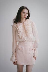 Nouvelle tendance 2025 femmes élégant Amanda Blouse printemps chemise Style haute couture ODM Service utilisant pour la vie quotidienne Anti-rides - Product Image 6