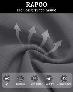 Pantalones cortos de entrenamiento sin costuras para hombre, tejido elástico de punto suave sin costuras laterales, ajuste de compresión cómodo, ideal para gimnasio - Product Image 5