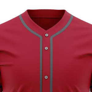 Nouvel arrivage de maillot de baseball pour adultes de couleur unie vêtements de sport à manches courtes prix de gros logo personnalisable design grande taille - Product Image 3