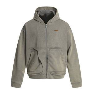 Sweat à capuche d'hiver pour homme, style vintage, tendance, avec capuche contrastée, taille XL, avec logo personnalisé, en vente - Product Image 1