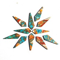 Exotique coquille d'huître cuivre Turquoise Cabochon irrégulière fantaisie forme Boho bijoux réglage pierre précieuse naturelle en vrac prix usine