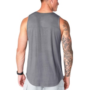 Camiseta Deportiva de Alta Calidad para Gimnasio, Tejida, para Correr, Fitness, Unisex, Corte Largo, Ajuste Regular, Chaleco Deportivo para Hombre - Product Image 3