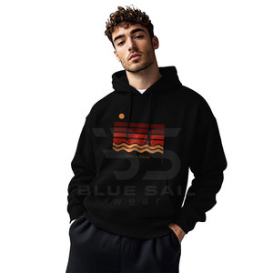 Venta al por mayor de sudaderas con capucha de algodón para hombres con el logotipo de impresión básica lisa Casual Everyday Streetwear sudaderas con capucha personalizadas de algodón para hombres - Product Image 1