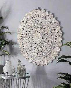 Panel de Pared Decorativo Tallado en Madera 3D, Paneles de Madera Tallada para el Hogar, Sala de Estar, Dormitorio y Oficina, Diseño de Arte Mural Tallado a Mano - Product Image 1