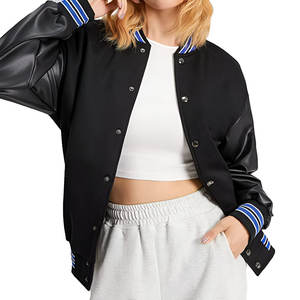 Nuevo estilo, chaqueta universitaria para mujer, logotipo bordado personalizado y chaquetas transpirables con letras para mujer, perfectas para la temporada de moda 2025 - Product Image 1