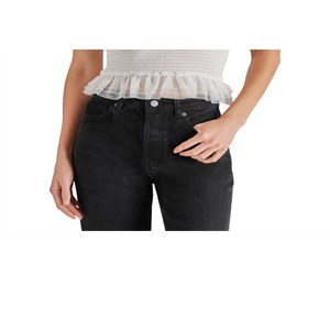 Top in Chiffon Smocked e Tulle Bianco Rhiannon di Steve Madden - Product Image 6