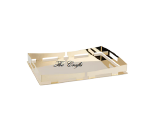 Bandeja de servicio de acero inoxidable con bandeja de postre de aperitivos de forma rectangular de calidad superior para uso en restaurante - Product Image 6