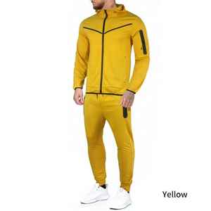 Survêtement décontracté d'hiver avec logo personnalisé le plus vendu sweat à capuche zippé de coupe régulière survêtement pour hommes jogging vierge de sport - Product Image 5