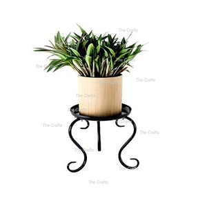 Support de pot de fleurs en fer de couleur noire pour la décoration de la maison et du jardin, support de pot de fleurs à prix acceptables - Product Image 5