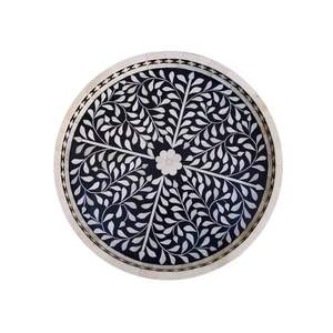 Nouveau design fait à la main en résine et incrustation d'os de buffle naturel plateau de service de fruits écologiques plateau de vaisselle de service de fruits secs - Product Image 3