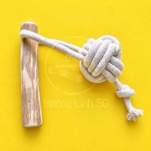 Juguete Masticable para Perros HOANG LINH SG, Ecológico, Natural, Duradero, de Madera de Café y Cuerda, Diseño Interactivo de Dibujos Animados, para Uso Diario - Product Image 1