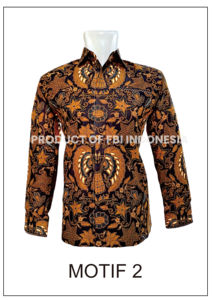 Camisa tradicional indonesia de algodón Batik Sogan de manga larga con estampado de motivos de estilo Formal clásico Casual 100% algodón hecho en Indonesia - Product Image 2