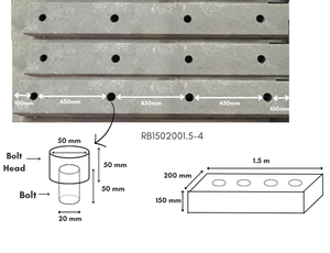 Pare-chocs en caoutchouc écologique de haute qualité de 1.5m de long 150mm de large et 200mm d'épaisseur Produit de moulage écologique de Malaisie - Product Image 6