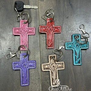 Nouveautés Porte-clés en cuir de vachette personnalisé, fait main, de haute qualité, porte-clés de luxe, cadeaux promotionnels pour unisexe - Product Image 1