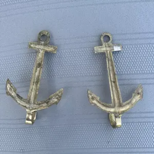 ตะขอแขวนติดผนังรูปสมอเรือทำจากทองเหลืองขัดเงาไม่เหมือนใครสำหรับแขวนเสื้อโค้ทและกุญแจ - Product Image 3