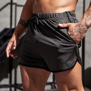 Vente chaude de shorts de sport à séchage rapide pour hommes logo personnalisé imprimé short décontracté respirant solide - Product Image 5