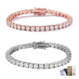 Luxury Moissanite Jewlery Tennis Bracelet 18k <strong>Gold</strong> Lab Diamond Tennis Bracelet 925 Silver Moissanite Tennis Bracelet - Product Image 1
