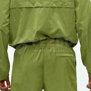 Conjunto cortavientos de nailon ligero personalizado, chaqueta con capucha de lona transpirable y pantalones largos, ropa de calle para correr en invierno - Product Image 6