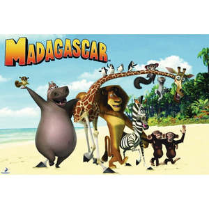 Madagascar Postcard A5 Size Digital Printed Music Style Card with Christmas Lights <b>Paper</b> Material A4 Christmas Occasion - Product Image 1