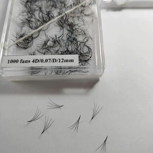 Cils en gros 4D/1000 coréen PBT Base pointue étroite Premade Fan Extension de cils usine Collé à chaud fabriqué à partir du Viet Nam - Product Image 5