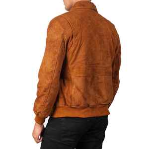 OEM personalizado marrón al aire libre de cuero gamuza chaqueta de moto clásico Multi bolsillos Vintage moda viejo dinero chaquetas para hombres - Product Image 3
