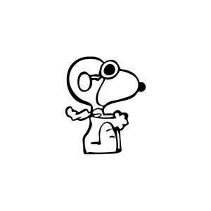 Adesivo Snoopy pilota (Auto-moto-Laptop-decorazione da parete) 30x36 cm