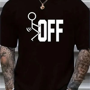 เสื้อยืดกราฟิกสำหรับผู้ชายเสื้อที่มีน้ำหนักเบาเสื้อลำลองแขนสั้นคอกลมสวมใส่สบาย - Product Image 5