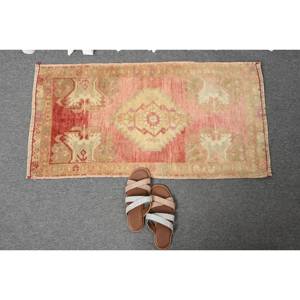 Alfombra Turca Vintage Roja Beige de 160 x 310 cm, Alfombra Rectangular Grande de Pelo Medio con Base de Látex, Diseño de Patchwork Ecológico - Product Image 5