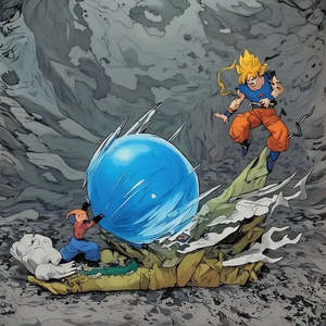 Figuras de Resina de Dragon Ball Z, Buu vs Goku, Origen de la Animación Japonesa - Product Image 2
