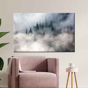 ภาพพิมพ์บนผ้าใบลายป่าสนมิสตี้สำหรับตกแต่งอย่างหรูหรา,1P:ห่อหุ้มอย่างดี - Product Image 1