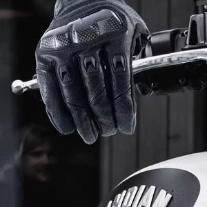 Gants de moto en cuir, gants de motocross en cuir, imperméables, écran tactile, protection pour les sports de plein air, pour la course - Product Image 3
