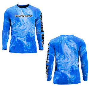 Camiseta de pesca de manga larga personalizada de fábrica, camiseta de fútbol para exteriores 50 + protección solar, ropa de poliéster Spandex que absorbe la humedad - Product Image 6