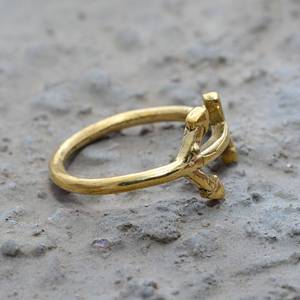 Trendy Bulk 18k Gold Plated Anchor Brass <b>Ring</b> Nautical <b>Stacking</b> <b>Ring</b> Statement Minimalist Horizontal Anchor Wholesale Women <b>Ring</b> - Product Image 6