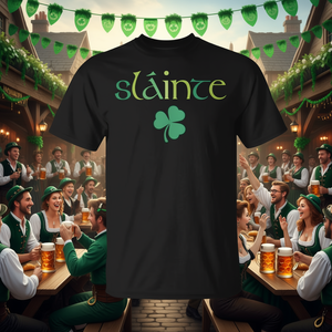 T-shirt irlandais Slainte, trèfle vert, chemise pour la Saint-Patrick - Product Image 3
