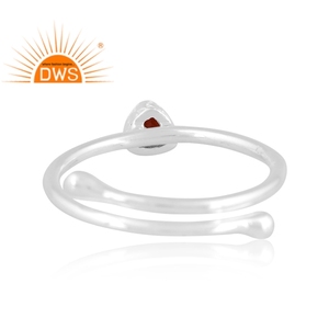 Best Selling 925 Fine Sterling <b>Silver</b> Natural <b>Garnet</b> Gemstone Stackable <b>Ring</b> Custom Jewelry Manufacturer - Product Image 4