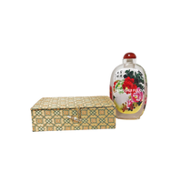 Tabatière en verre peinte à la main de Chine traditionnelle de luxe 15cm Design floral antique pour la décoration intérieure et les cadeaux