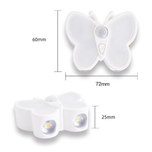 โคมไฟ LED อัจฉริยะสำหรับกลางคืน, มีไฟ LED ตรวจจับได้เมื่อมีการดูดพลังแม่เหล็กสร้างบรรยากาศให้แมวโคมไฟกลางคืนรูปผีเสื้อในร่ม - Product Image 2