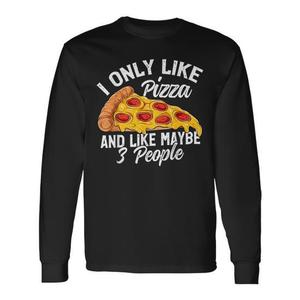 T-shirt à manches longues pour les amateurs de pizza - un excellent article promotionnel pour 3 personnes comme vous! - Product Image 1