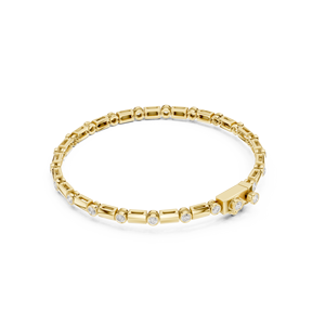 Excellent Grade 10K Yellow Gold Plated Lab Grown Diamond Luxury Bracelet Customizable Unisex <b>Fine</b> Jewelry Wholesale Export - Product Image 2