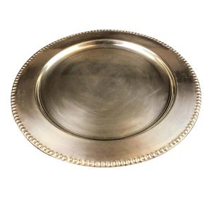 Assiette de présentation ronde artisanale en acier galvanisé pour la décoration de table de dîner et le service de nourriture - Product Image 6