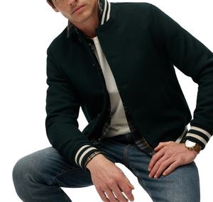 Chaqueta Universitaria Personalizada con Logotipo, Fabricación OEM, Lisa, con Bordado de Chenilla en las Mangas, Estilo Vintage, Impermeable, 2026 - Product Image 3