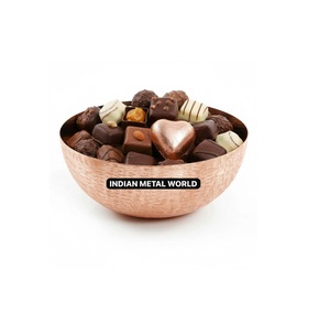 Tazón de Cobre Martillado Hecho a Mano, Tazón Decorativo de Metal con Textura Única en Oro Rosa, Artículos de Cocina y Decoración para el Hogar, Artículo de Regalo - Product Image 1