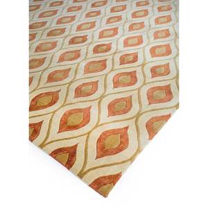 Alfombra de lana y viscosa anudada a mano Azalea Ivory, diseño geométrico rectangular para decoración del hogar, sala de estar, pasillo, gran alfombra de yute. - Product Image 2