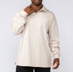 Camisetas de Rugby Personalizadas 2025 con Letras Bordadas en Chenilla, Manga Larga, Estilo Urbano, Holgadas, para Polo, para Hombre, Populares, de Lona, OEM - Product Image 2