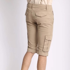 Pantalones cortos cargo para hombre con cintura elástica y comodidad en la playa, pantalones cortos de trabajo para hombre, pantalones cortos de trabajo informales a precio barato a la venta - Product Image 2