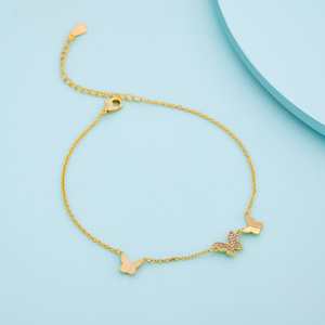 Chaîne de cheville ethnique en diamant et perles pour femme - Idéale pour cadeau et occasions festives - Product Image 1