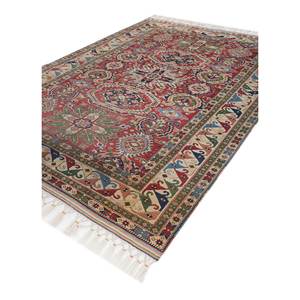 Alfombra de Lana Anudada a Mano Aalam, Diseño de Medallón Rojo Naranja, Rectangular Grande de 9x12, para Sala de Estar, Producto Nuevo - Pae-5637 - Product Image 2