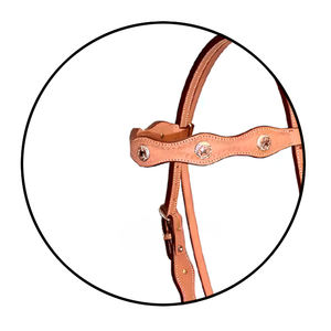 Bride de cheval en cuir occidental réglable de qualité supérieure pour l'entraînement et les spectacles d'équitation - Product Image 3