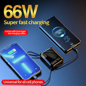 Mini cargador portátil de 66W tipo C carga súper rápida 2 en 1 10000mAh Pd20w banco de energía para <span class=keywords><strong>iPhone</strong></span> - Product Image 2